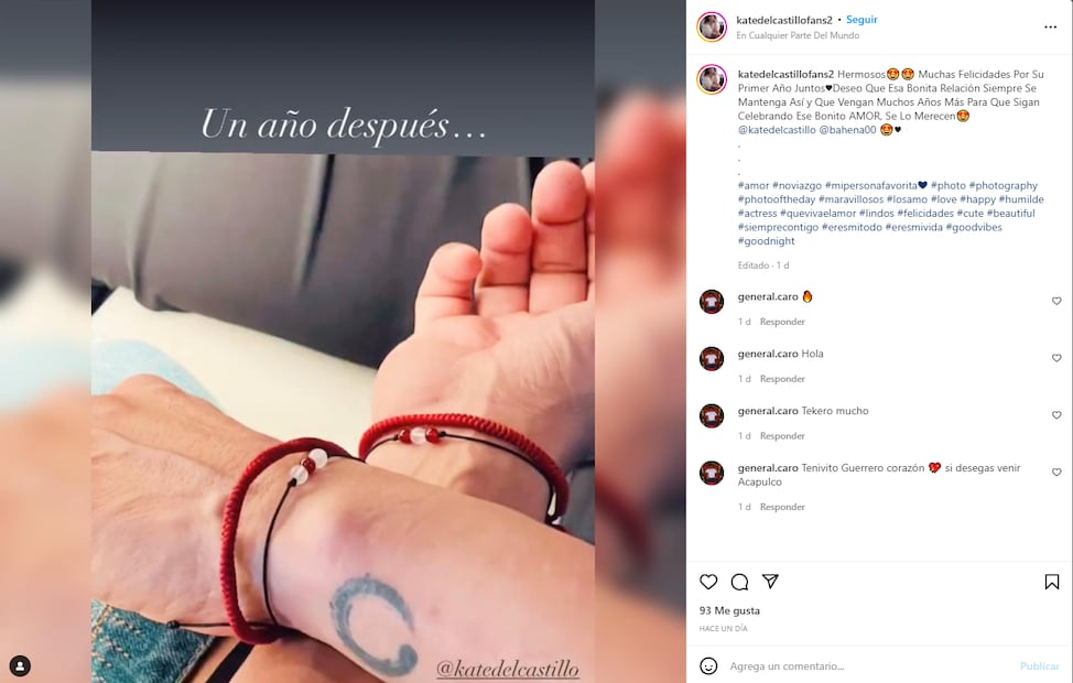 Kate del Castillo y Édgar Bahena cumplen su primer aniversario de novios 
