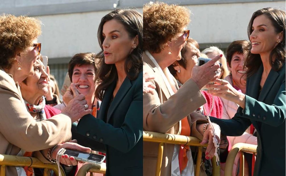 El espontáneo momento que protagonizó la reina Letizia / Fotos: J. Casares - EFE