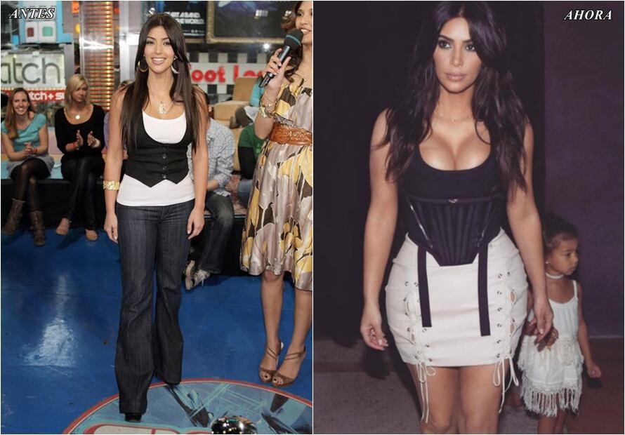 Las fotos que prueban que Kim Kardashian no tenía curvas 