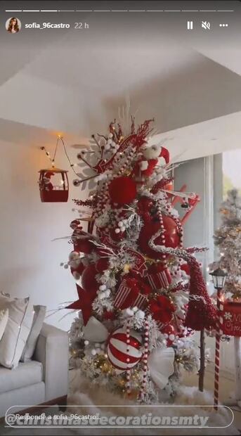 Sofía Castro, hija de Angélica Rivera, presume su árbol de Navidad