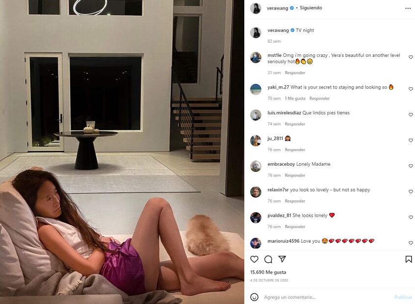 El sorprendente estado físico de Vera Wang a sus casi 73 años