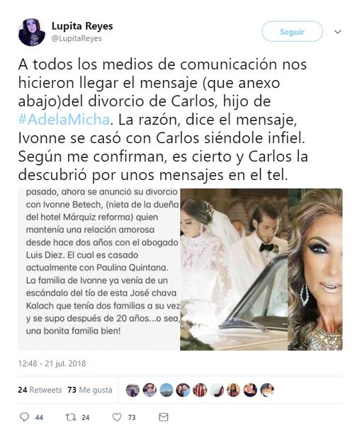 ¿Quién es el papá de Carlos Gotlib, hijo de Adela Micha? 