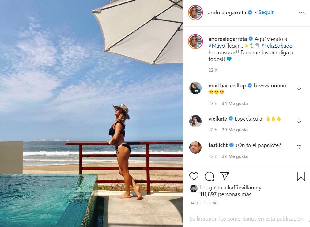 Andrea Legarreta recibe mayo en bikini y luce impactante derrière