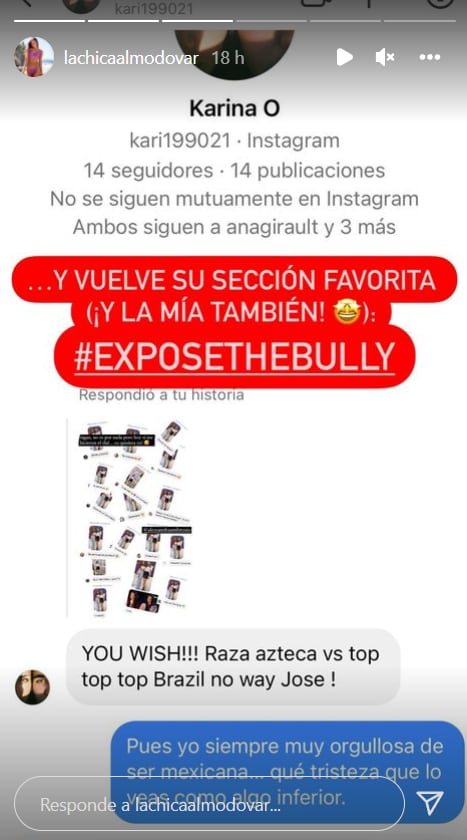 Pamela Cortés, esposa de Andrés Roemer, es víctima de bullying y pone un alto a los ataques