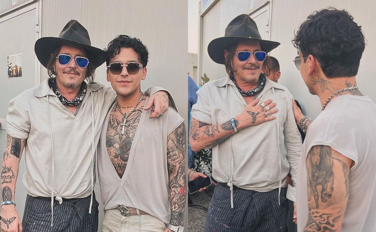 Christian Nodal con Johnny Depp / Fotos: Instagram