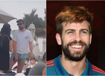 Mira a Gerard Piqué con minishorts en sus vacaciones con Clara Chía, en Abu Dabi