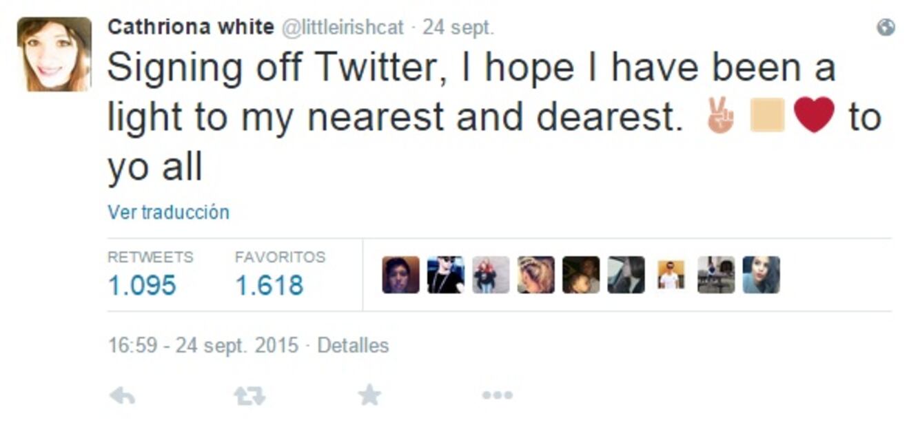 El mensaje de despedida de Cathriona White, la ex novia de Jim Carrey