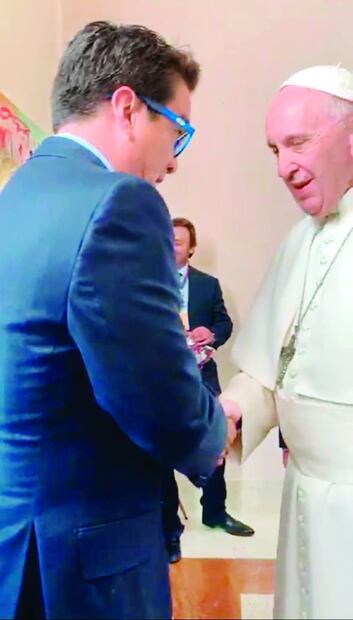 Miguel Alemán, Rafa Márquez y Gerardo Islas conocieron al Papa en su viaje a Roma
