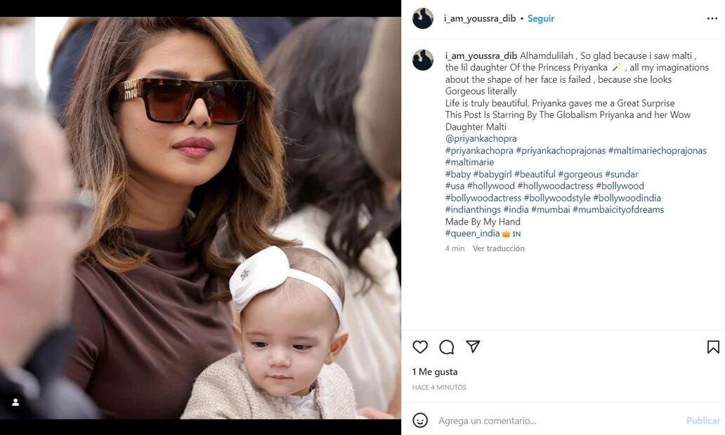 Nick Jonas y Priyanka Chopra presentan por primera vez a baby Malti Marie