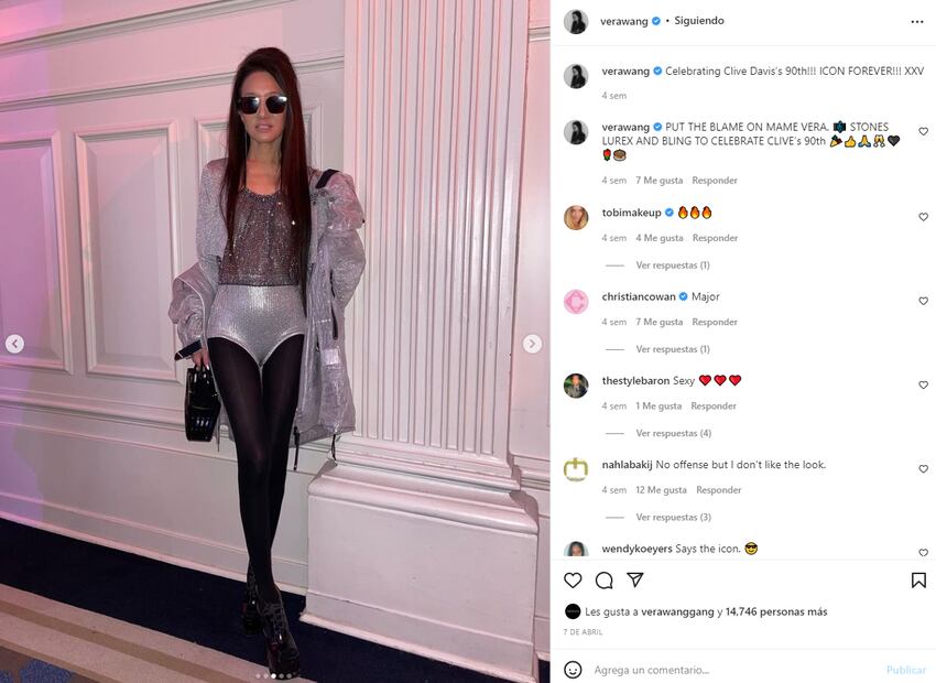 El sorprendente estado físico de Vera Wang a sus casi 73 años