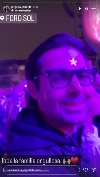 Ernesto D'Alessio en el concierto de RBD en el Foro Sol / Instagram: @ernestodalessio