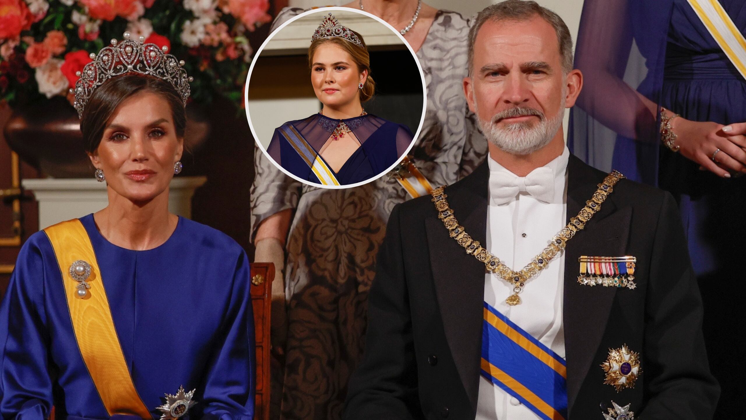 Reina Letizia, princesa Amalia y el rey Felipe VI/EFE