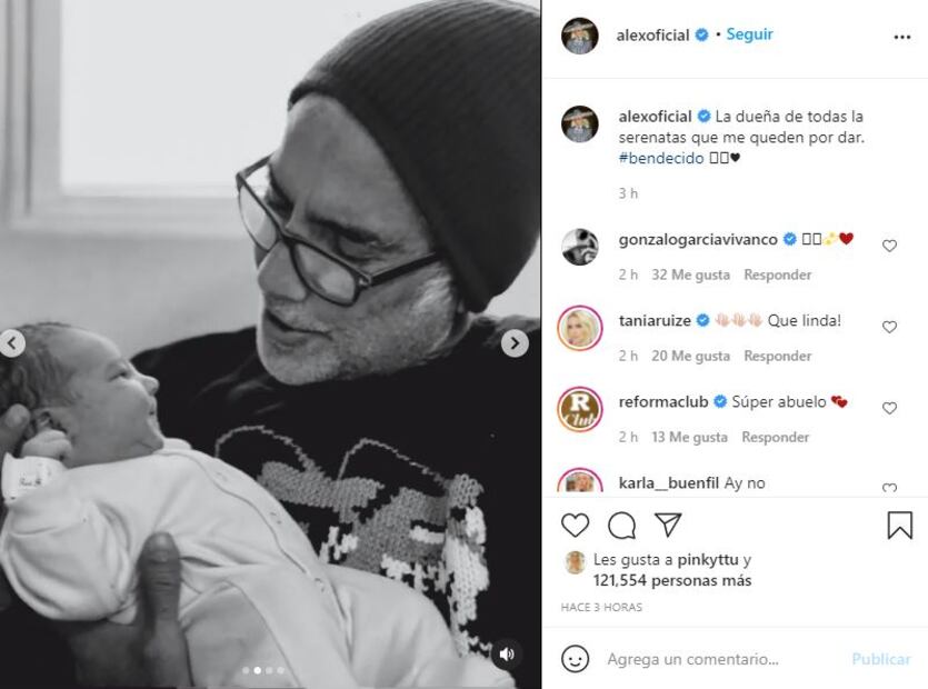Alejandro Fernández "El Potrillo" comparte emotivas fotos junto a su nieta