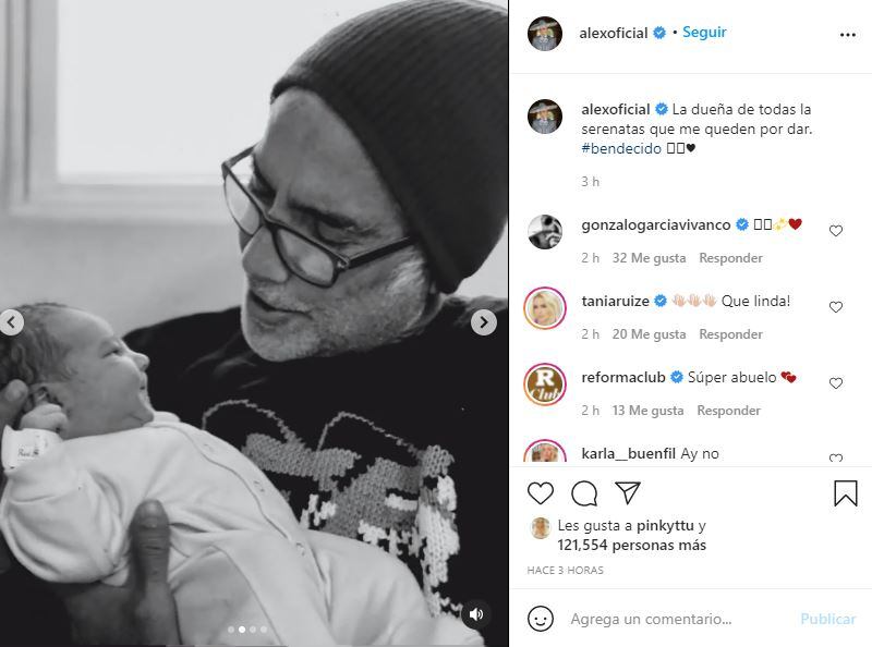 Alejandro Fernández "El Potrillo" comparte emotivas fotos junto a su nieta
