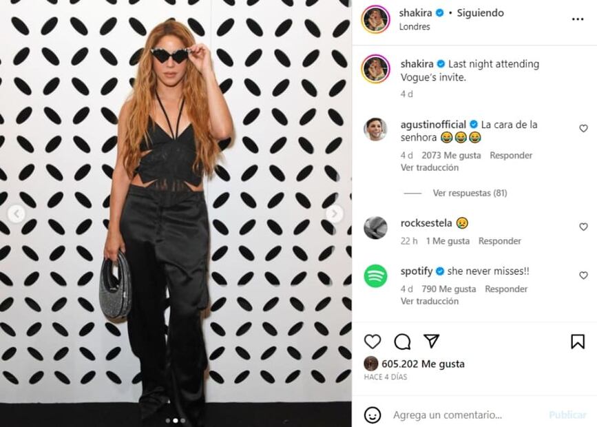 Instagram: @Shakira