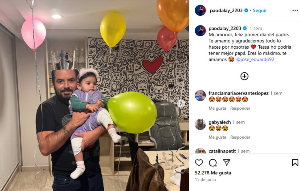 José Eduardo Derbez  celebró su primer Día del Padre / Foto: Instagram
