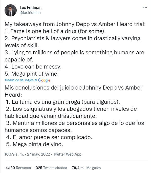 Elon Musk se pronuncia por el final del juicio entre Johnny Depp y Amber Heard