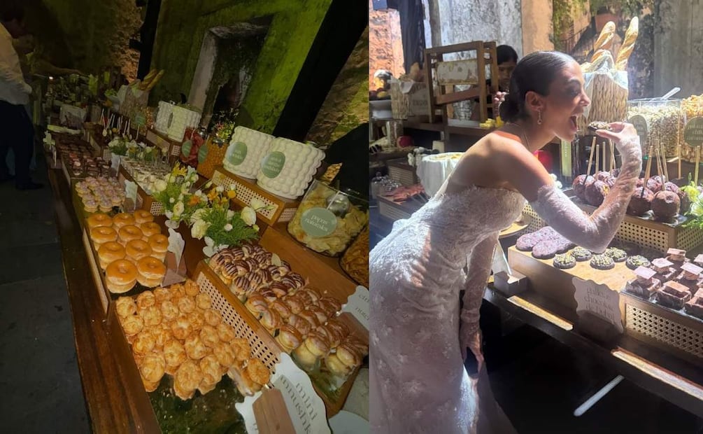 La espectacular mesa de dulces de la boda de Andrés Zurita y Dani Hernández / Fotos: Instagram @jucaviapri, @tavolas.mx