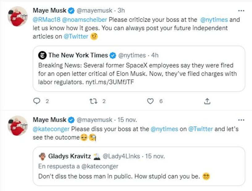 Maye Musk, mamá de Elon, suplica a la gente que paren su maldad contra su "hijo genio"