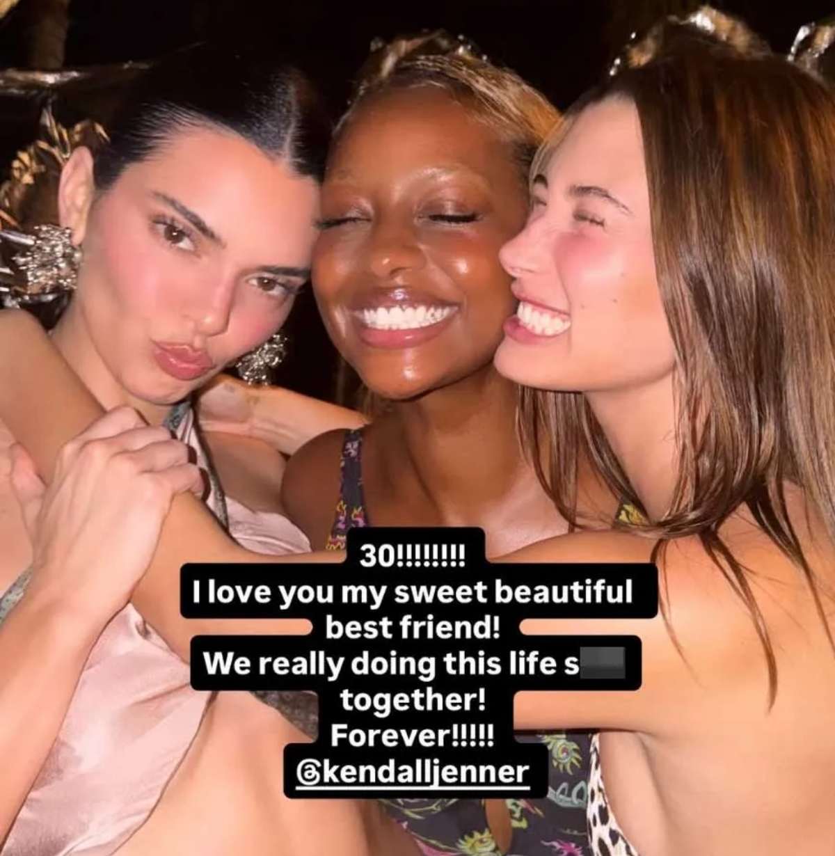 Kendall Jenner, Justine Skye, Hailey Bieber / Foto: Instagram @haileybieber