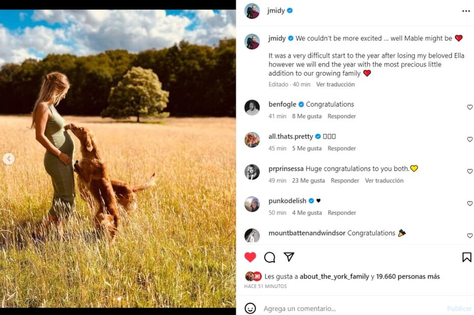 Alizee Thevenet, esposa de James Middleton / Instagram: @jmidy