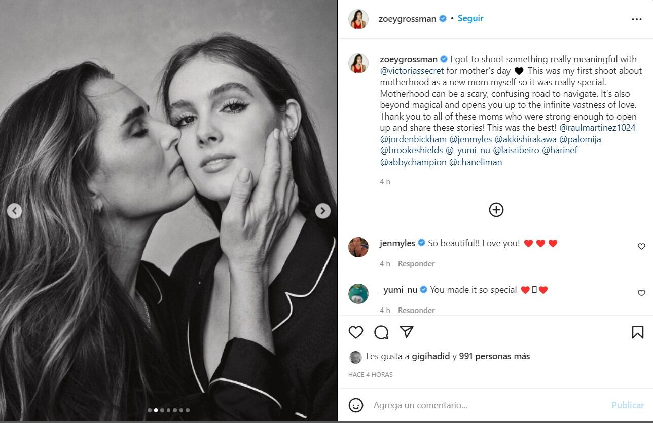 Brooke Shields y su hija Grier Henchy posan juntas para Victoria's Secret