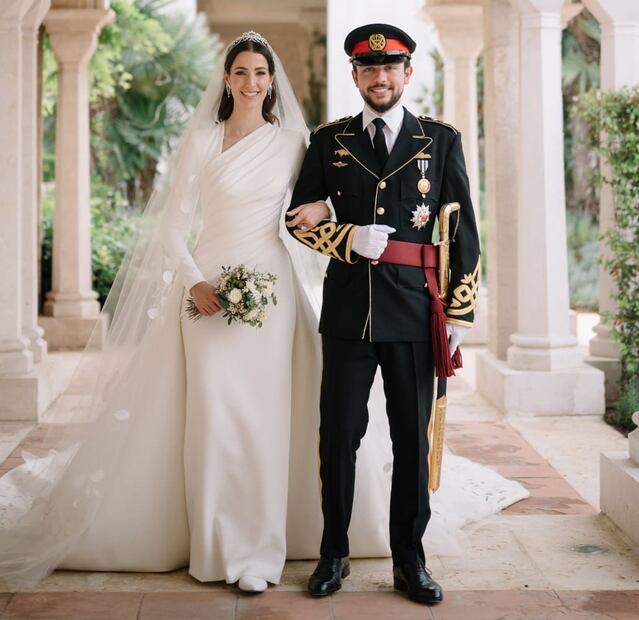 El príncipe heredero Hussein y Rajwa de Jordania / Foto: Corte Real Hachemita