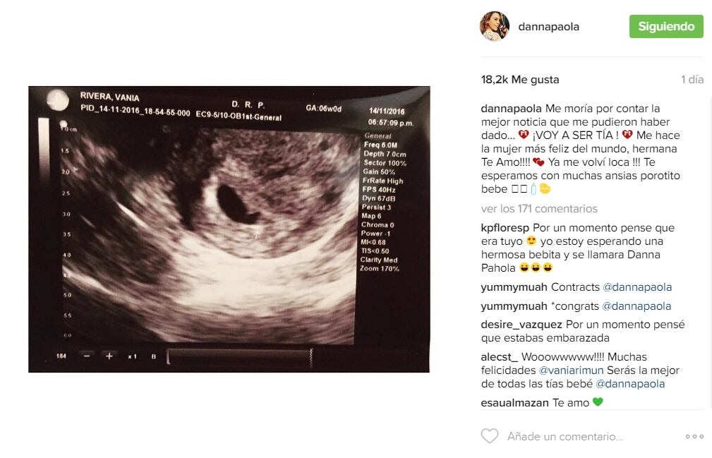 Danna Paola da la noticia que su familia crece