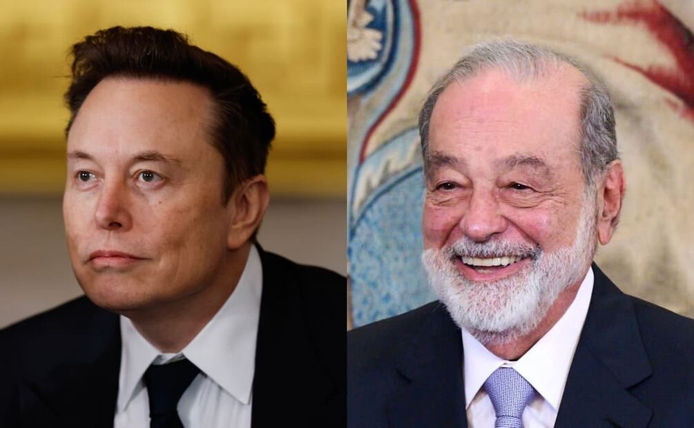 Elon Musk y Carlos Slim / Fotos: EFE - Getty