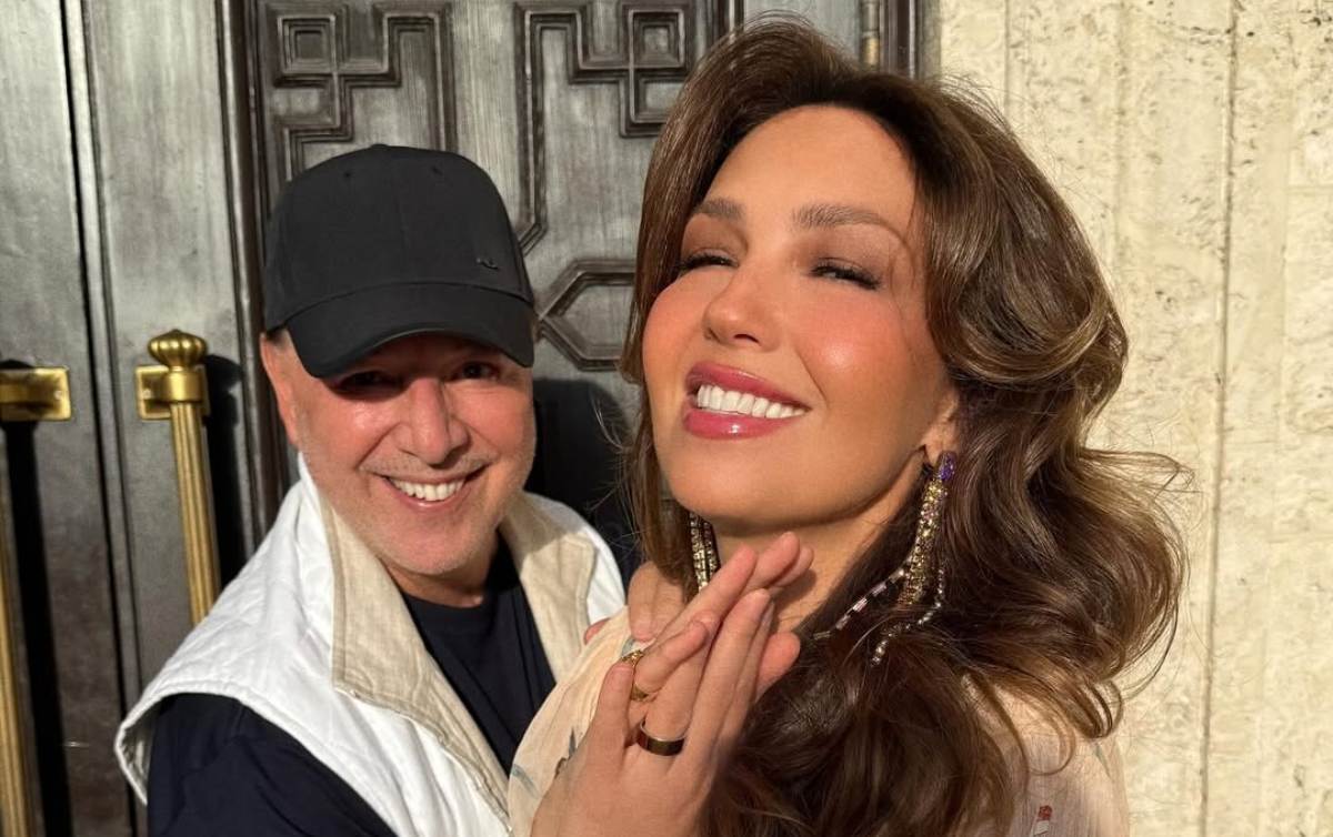 Tommy Mottola y Thalia / Foto: Especial @thalia