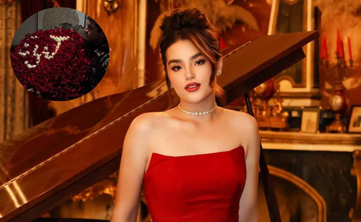 Emily Cinnamon, hija del ‘Canelo’ Álvarez, recibe enorme ramo de rosas de su novio