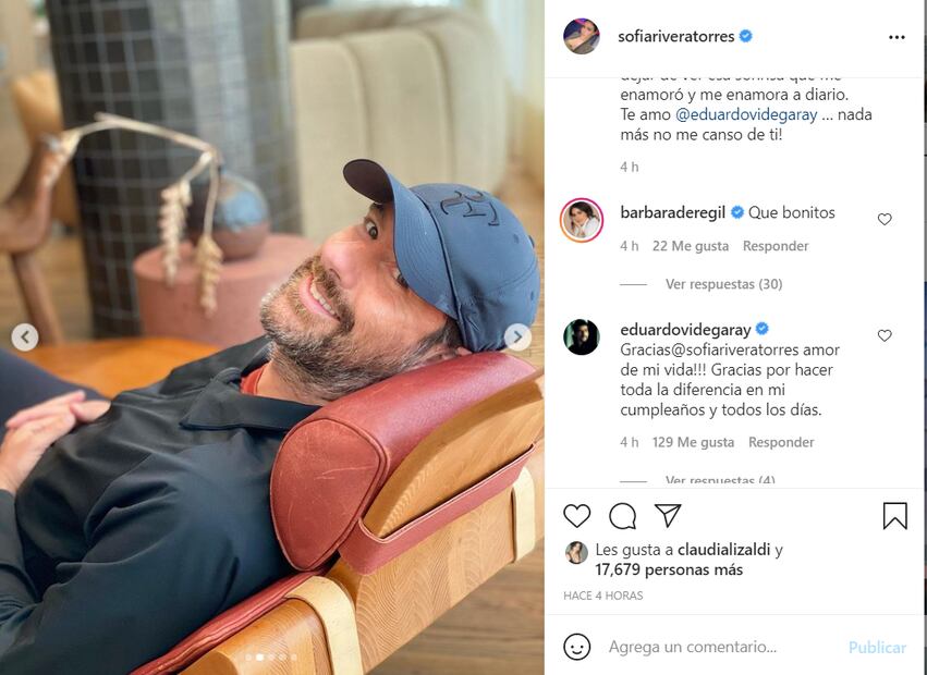 La sexy felicitación de Sofía Rivera Torres a Eduardo Videgaray por su cumpleaños
