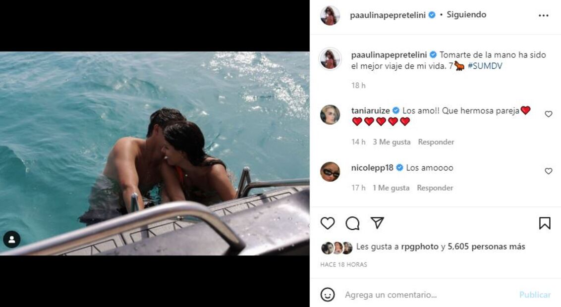 Paulina Peña y Fernando Tena celebran siete años de novios