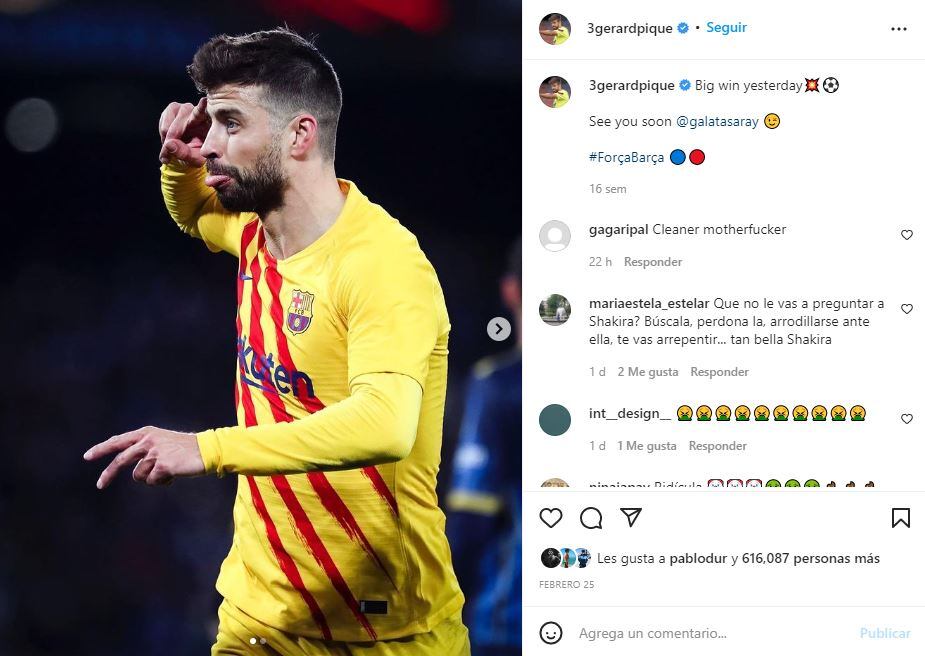 Publican foto de Gerard Piqué acompañado de una rubia como venganza