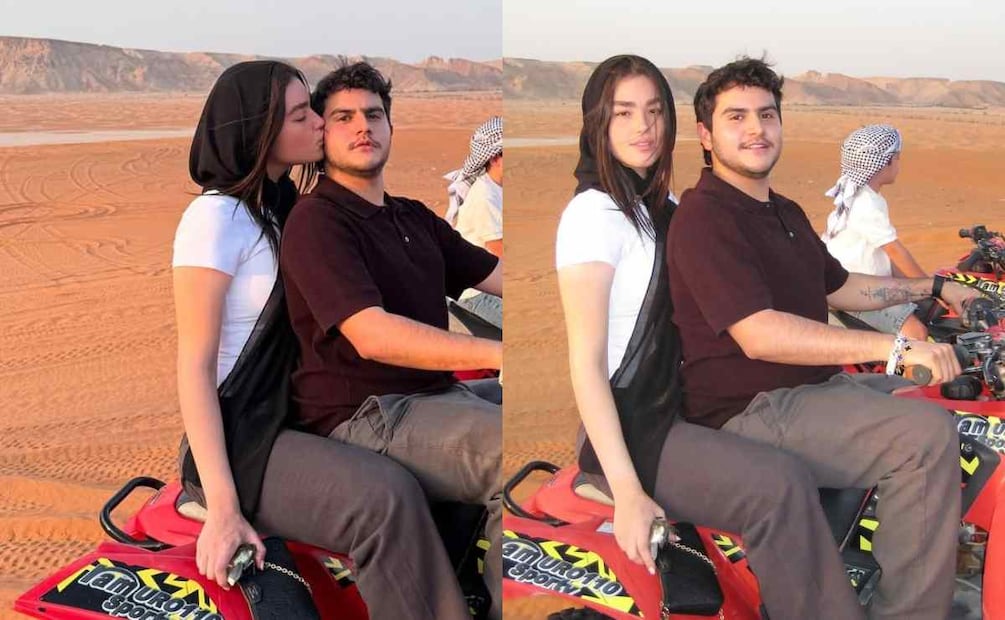 Emily Cinnamon y Jaziel Avilez durante su viaje a Arabia Saudita / Fotos: Instagram @emilyc.alvarez