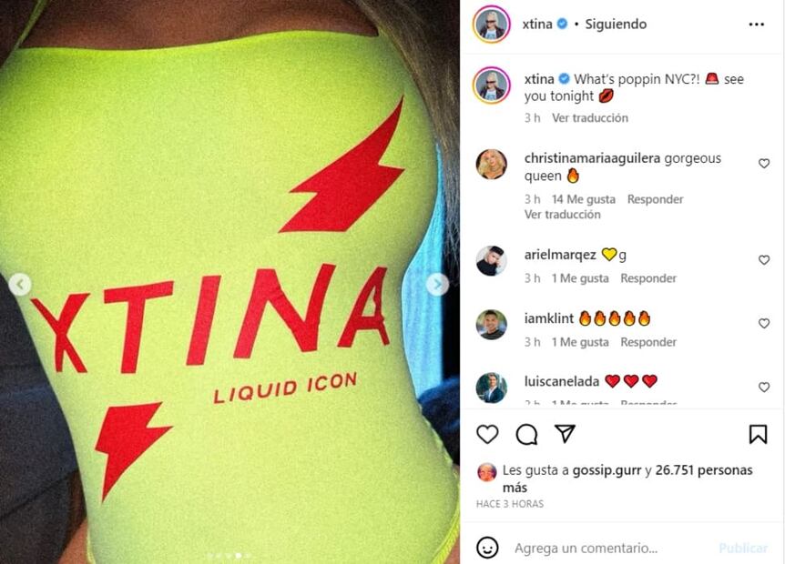 Instagram: @xtina