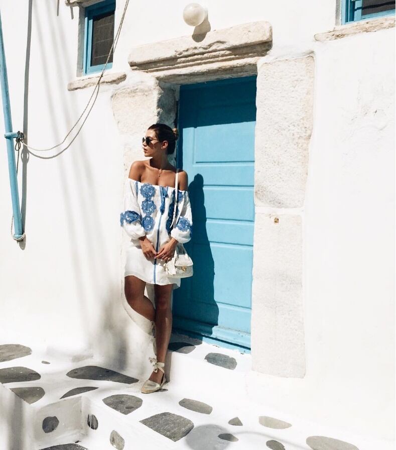 Las vacaciones de Michelle Salas en Grecia