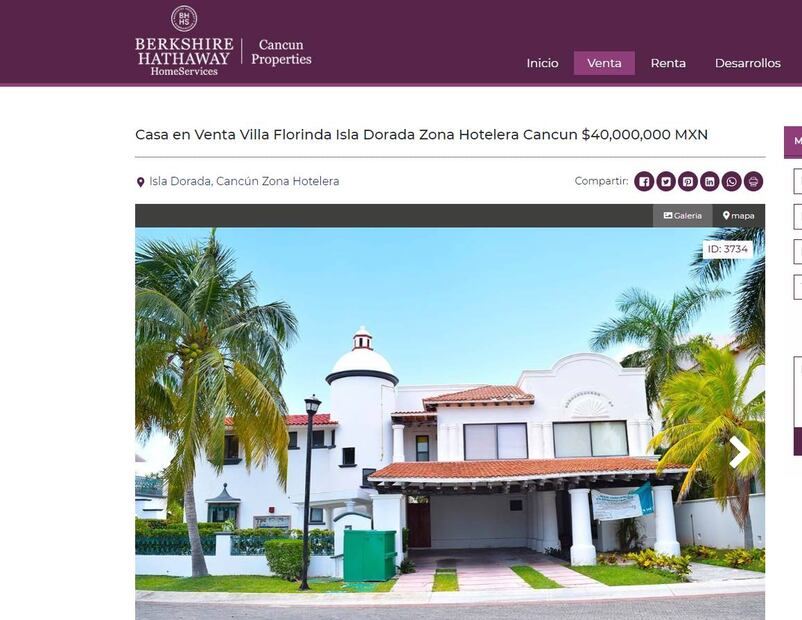 Villa Florinda, donde vivió "Chespirito", está a la venta en 40 millones de pesos