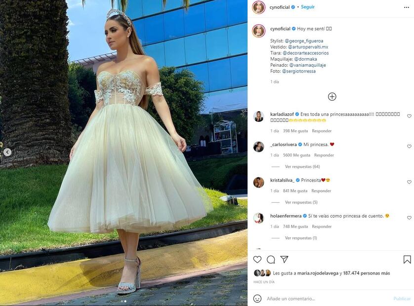La emotiva reacción de Carlos Rivera en una foto de Cynthia Rodríguez: "mi princesa"