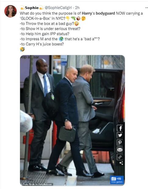 El príncipe Harry refuerza su seguridad por la publicación de su libro, sus guardaespaldas usan armas