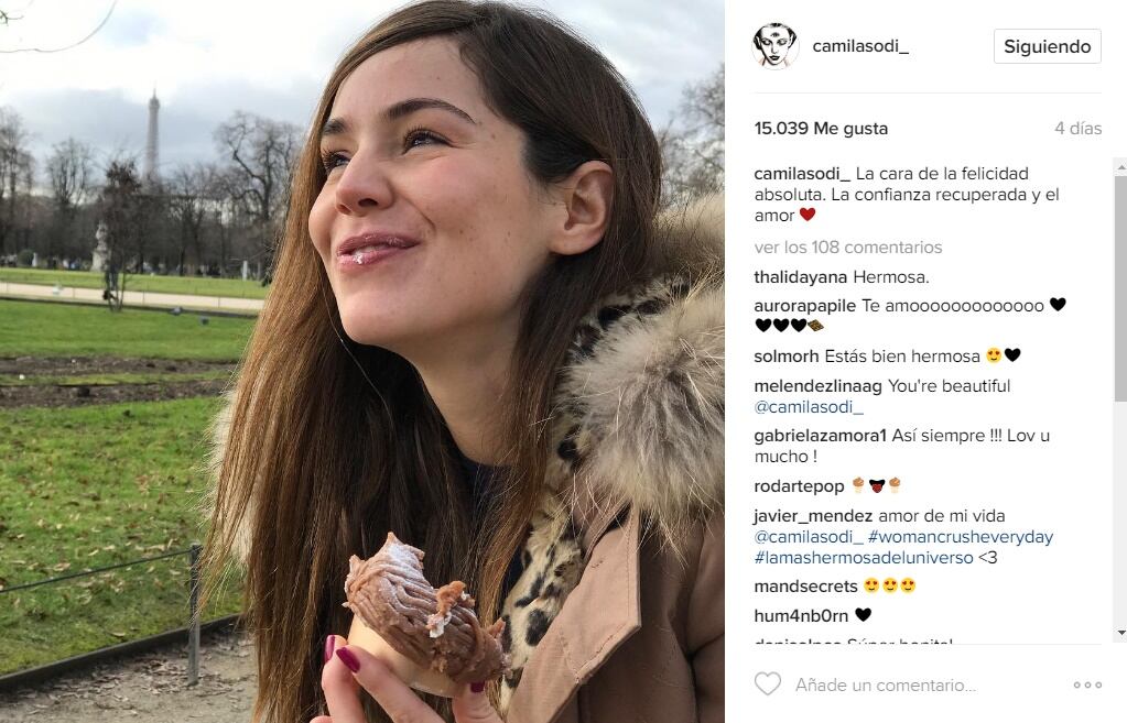 El primer mensaje de amor de Camila Sodi para Javier Chicharito Hernández