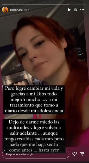 Allisson Lozz confiesa que sufre depresión clínica desde su infancia