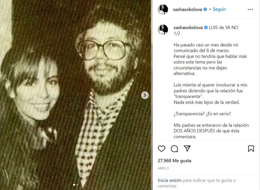 "Es indignante que llegue al extremo", Sasha Sokol demanda por daño moral a Luis de Llano
