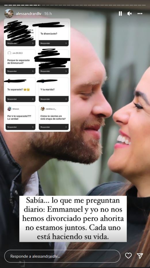 Alessandra Rojo de la Vega confirma que se separó de Emmanuel Grey
