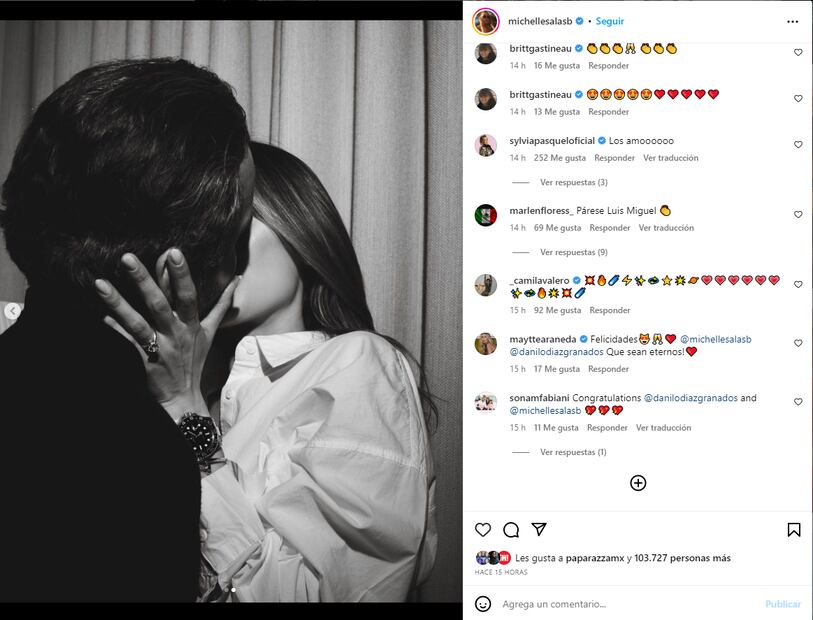 Michelle Salas anuncia su compromiso con Danilo Diazgranados