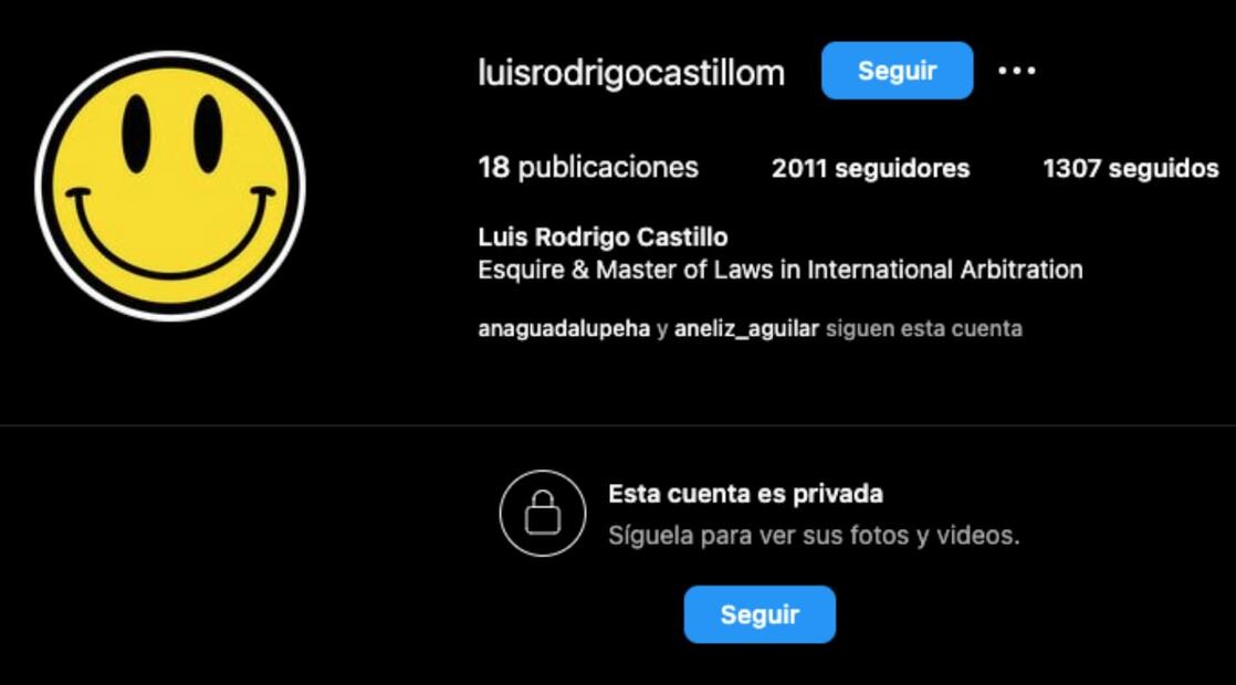 La cuenta de Instagram de Juan Rodrigo Castillo / Foto: Captura de pantalla