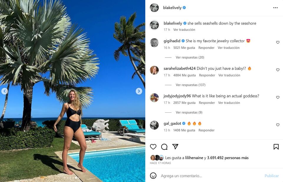 A 2 meses de dar a luz, Blake Lively irrumpe la web con top y pantalones étnicos