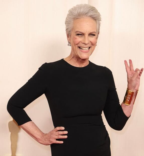 Jamie Lee Curtis en los premios Oscar 2024 / AFP