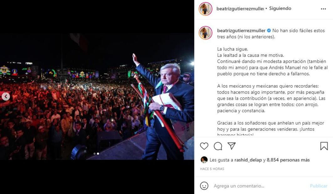 Beatriz Gutiérrez Müller: “No han sido fáciles estos tres años”
