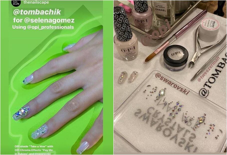 Selena Gomez impacta con uñas de Swarovski en la gala de los American Music Awards